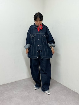 「COLONY 2139（コロニートゥーワンスリーナイン）のアイテム（デニムジャケット）」を使った、LEIさん（レディース・156cm）の夏コーディネート