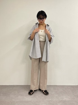 「ごきげんウィーク」｜「アイテム（キャミソール）」を使った、LEIさん（レディース・156cm）の春コーディネート