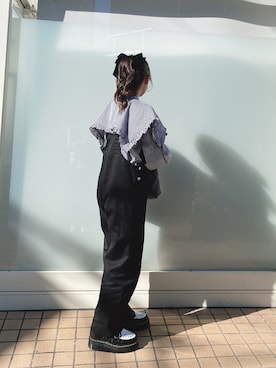 「フレンチガーリー」｜「アイテム（オールインワン・サロペット）」を使った、りつさん（レディース・148cm）の春コーディネート