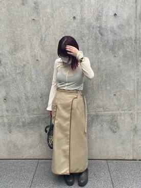 「ラップスカート」｜「アイテム（キャミソール）」を使った、amimitonattouさん（レディース・158cm）の春コーディネート