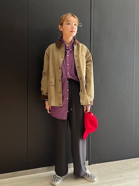 「アイテム（その他アウター）」を使った、阿部さん（レディース・165cm）の秋コーディネート