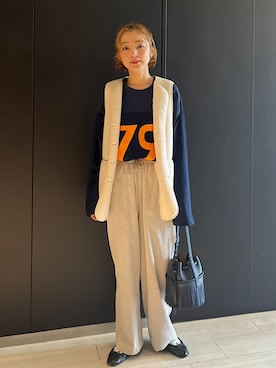 「アイテム（その他アウター）」を使った、阿部さん（レディース・165cm）の秋コーディネート