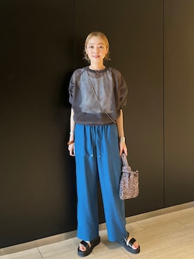 「troisiemeCHACO（トロワズィエムチャコ）のアイテム」を使った、阿部さん（レディース・165cm）の夏コーディネート
