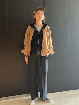 「SHIPS（シップス）のアイテム（シャツ/ブラウス）」を使った、阿部さん（レディース・165cm）の秋コーディネート