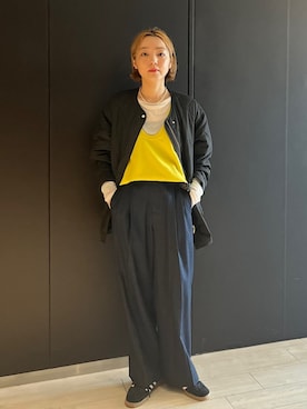 「SHIPS（シップス）のアイテム（Tシャツ/カットソー）」を使った、阿部さん（レディース・165cm）の秋コーディネート