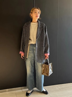 「アイテム（その他アウター）」を使った、阿部さん（レディース・165cm）の冬コーディネート