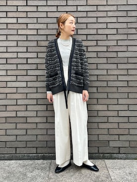 「SHIPS（シップス）のアイテム（ニット/セーター）」を使った、阿部さん（レディース・165cm）の冬コーディネート