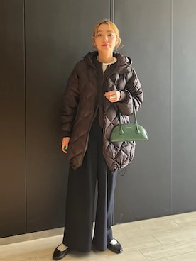 「SHIPS」｜「アイテム（ダウンジャケット/コート）」を使った、阿部さん（レディース・165cm）の秋コーディネート