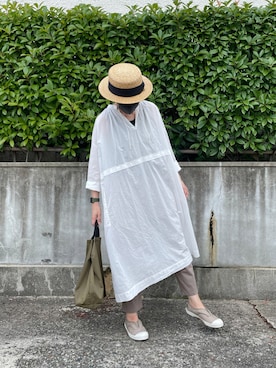 「harmonie（アルモニ）のアイテム」を使った、ちさん（レディース・160cm）の夏コーディネート