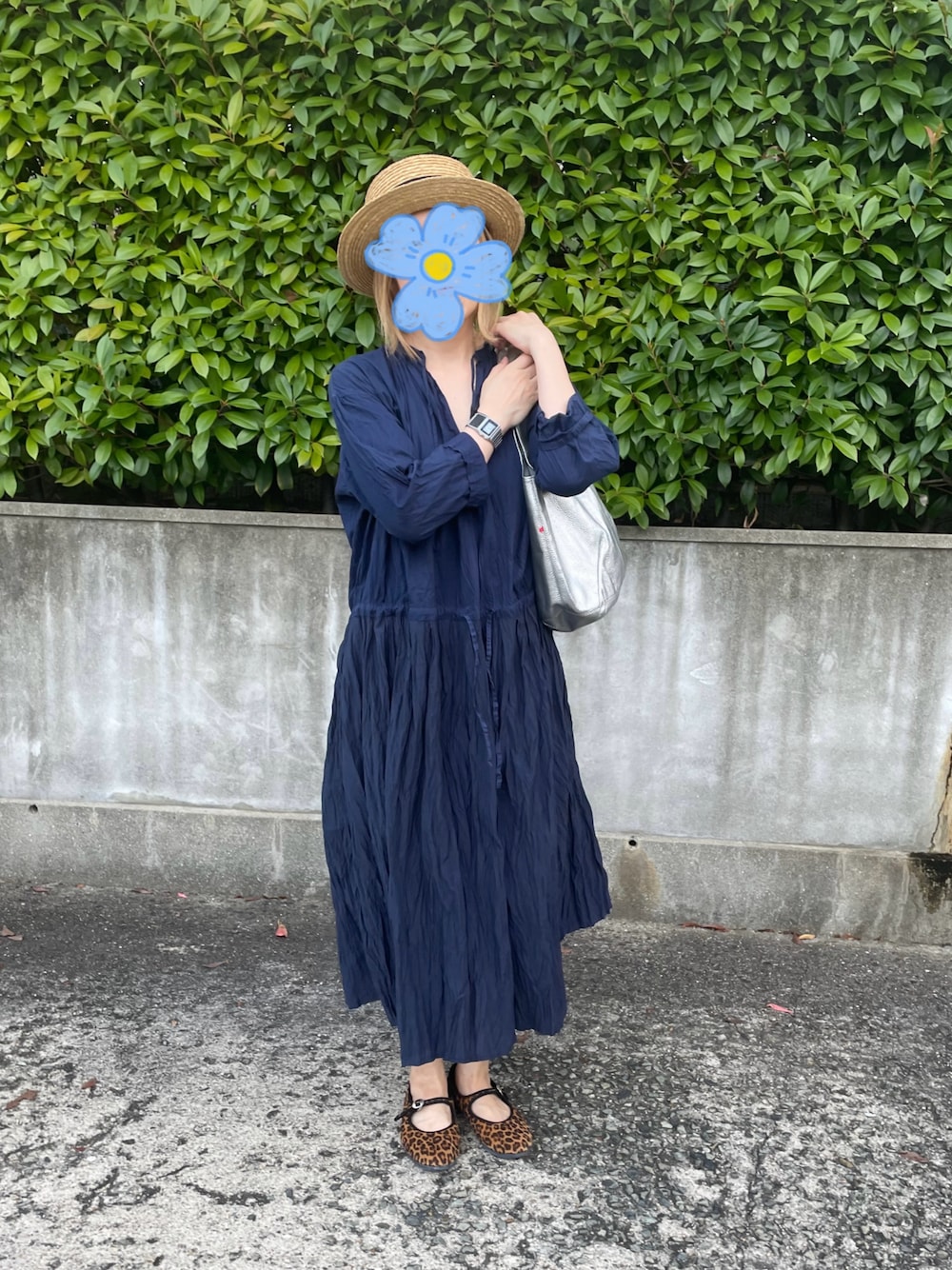 「レオパードシューズ、オトナ女子、シンプル、大人カジュアル」｜「Permanent Ageのアイテム（バッグ、シルバー系）」を使った、ちさん（レディース・160cm）の夏コーディネートの1枚目の写真