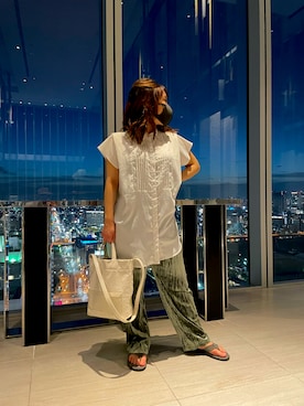 「あべのハルカス」｜atsupippiさん（レディース・147cm）の夏コーディネート
