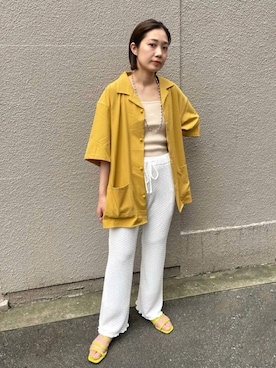 「yellow」｜asai hikariさん（レディース・157cm）の夏コーディネート