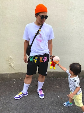 「真夏のアクティブスタイル」｜「アイテム（ニットキャップ/ビーニー）」を使った、muchan000さん（メンズ・177cm）の夏コーディネート