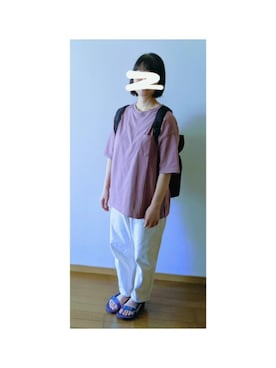 「Manhattan Portage（マンハッタンポーテージ）のJefferson Market Garden Backpack（バックパック/リュック）」を使った、yoriyori718さん（レディース・162cm）の夏コーディネート