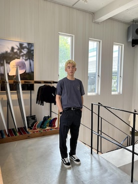 「Saturdays NYC（サタデーズ ニューヨークシティ ）のアイテム（その他パンツ）」を使った、Yamato Miyataさん（メンズ・173cm）の夏コーディネート