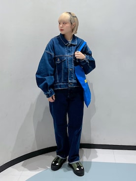 「秋先取りコーデ」｜「アイテム（デニムジャケット）」を使った、oritoさん（レディース・155cm）の秋コーディネート