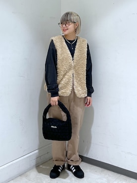 「SILAS（サイラス）のアイテム（Tシャツ/カットソー）」を使った、oritoさん（レディース・155cm）の秋コーディネート