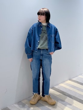 「SILAS（サイラス）のアイテム（Tシャツ/カットソー）」を使った、oritoさん（レディース・155cm）の春コーディネート