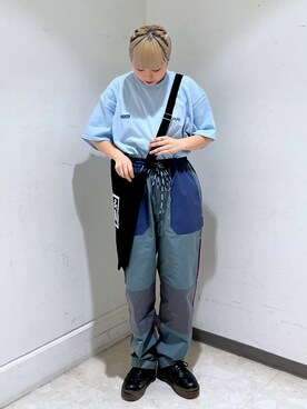 「SILAS（サイラス）のアイテム（Tシャツ/カットソー）」を使った、oritoさん（レディース・155cm）の夏コーディネート