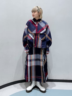 「MILKFED.（ミルクフェド）のSQUARE BAG（ショルダーバッグ）」を使った、oritoさん（レディース・155cm）の秋コーディネート