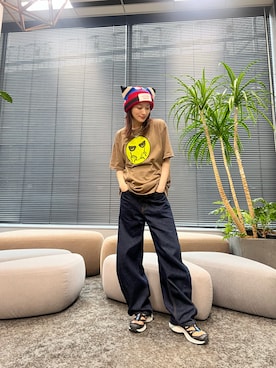 「charlesjeffreyloverboy」｜茜屋日海夏さん（レディース・161cm）の夏コーディネート
