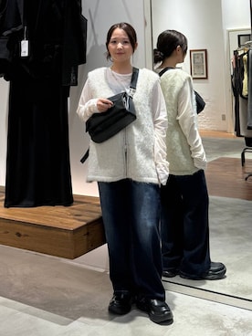 「LEPSIM（レプシィム）のアイテム（デニムパンツ）」を使った、みおりんご🍎さん（レディース・148cm）の秋コーディネート