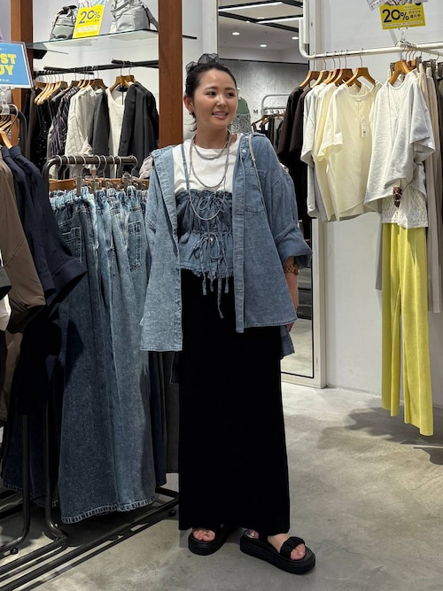 花*山様 EVISU 襟付きデニムベスト サイズ42 AIRデニムビスチェ 740435（その他トップス）｜LEPSIM（レプシィム）の