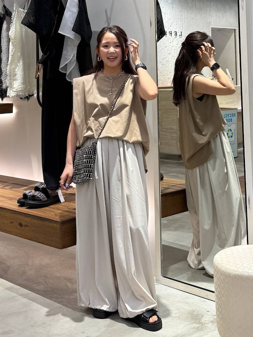LEPSIM（レプシィム） tシャツ ボックスタックノースリーブ 242849