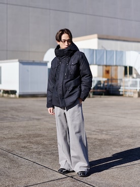 「A + TOKYO（エープラストウキョウ）のアイテム（ダウンジャケット/コート）」を使った、azumiさん（メンズ・170cm）の冬コーディネート