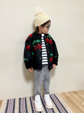 「little sunny bite」｜まゆげちゃんさん（キッズ・90cm）の秋コーディネート