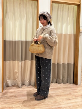 「アイテム（ドレスシューズ）」を使った、manaさん（レディース・164cm）の冬コーディネート