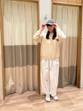 「リボンキャップ」｜manaさん（レディース・164cm）の冬コーディネート