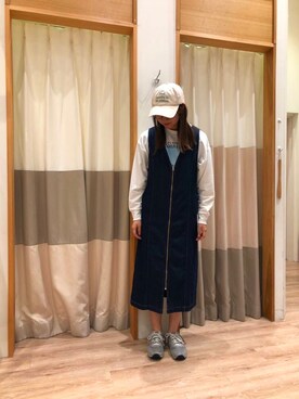 「Samansa Mos2 blue（サマンサモスモスブルー）のアイテム（帽子）」を使った、manaさん（レディース・164cm）の冬コーディネート