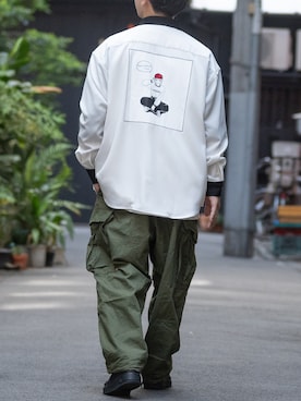 「HINSON（ヒンソン）のアイテム」を使った、REDさん（メンズ・164cm）の夏コーディネート