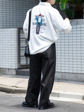 「WYM LIDNM（ウィム バイ リドム）のアイテム（パンツ）」を使った、REDさん（メンズ・164cm）の夏コーディネート