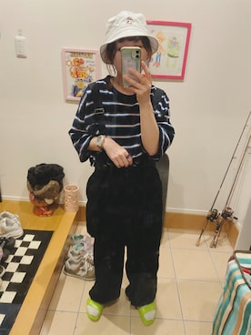 「CHUMS（チャムス）のアイテム（帽子）」を使った、えりんぎ🍄さん（レディース・152cm）の夏コーディネート