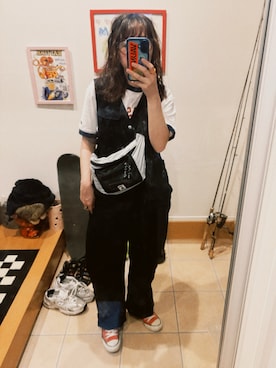 「アイテム（つなぎ/オールインワン）」を使った、えりんぎ🍄さん（レディース・152cm）の夏コーディネート