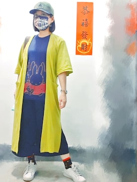 「Design Tshirts Store graniph（デザイン　ティーシャツ　ストア　グラニフ）のアイテム（ジャケット/アウター）」を使った、ZZReyさん（レディース・160cm）の春コーディネート