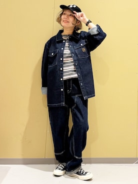 「Levi's（リーバイス）のアイテム（トップス）」を使った、まーちゃん（m@）さん（レディース・155cm）の夏コーディネート