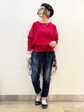「SOMETHING（サムシング）のアイテム」を使った、まーちゃん（m@）さん（レディース・155cm）の秋コーディネート