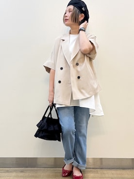 「Right-on（ライトオン）のアイテム」を使った、まーちゃん（m@）さん（レディース・155cm）の夏コーディネート