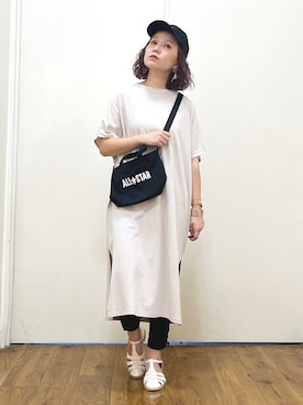 「RAG MACHINE（ラグマシーン）のアイテム」を使った、m@さん（レディース・155cm）の夏コーディネート