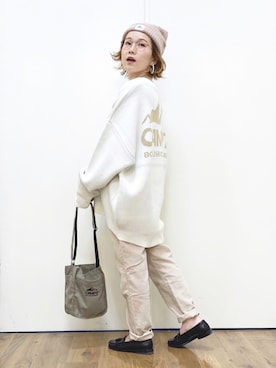 「Levis」｜「アイテム（その他）」を使った、m@さん（レディース・155cm）の秋コーディネート