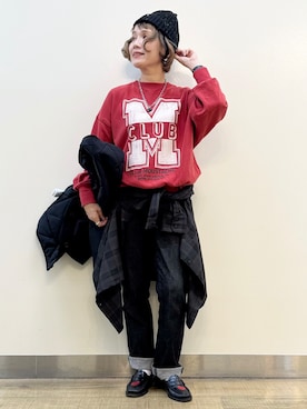 「SOMETHING（サムシング）のアイテム」を使った、まーちゃん（m@）さん（レディース・155cm）の秋コーディネート