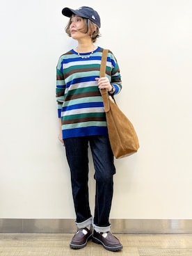 「SOMETHING（サムシング）のアイテム」を使った、まーちゃん（m@）さん（レディース・155cm）の秋コーディネート