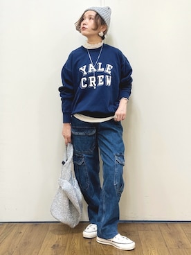 「Cepica（セピカ）のアイテム（アクセサリー）」を使った、m@さん（レディース・155cm）の秋コーディネート