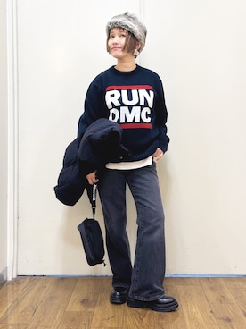 「Right-on（ライトオン）のアイテム（ジャケット/アウター）」を使った、m@さん（レディース・155cm）の冬コーディネート
