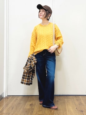 「Three Four Time（ｽﾘｰﾌｫｰﾀｲﾑ）のアイテム」を使った、m@さん（レディース・155cm）の秋コーディネート