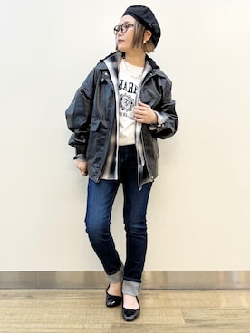 「SOMETHING（サムシング）のアイテム」を使った、まーちゃん（m@）さん（レディース・155cm）の秋コーディネート