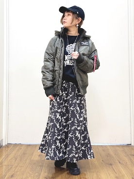 「alpha」｜m@さん（レディース・155cm）の冬コーディネート